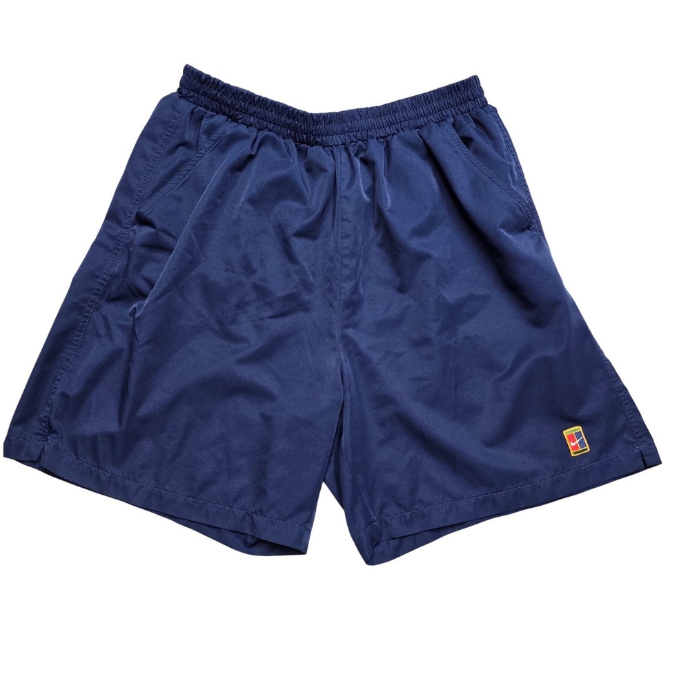 Nike Court Tennis Shorts Navy Blue Embroidered Logo Gorpcore Mens Large